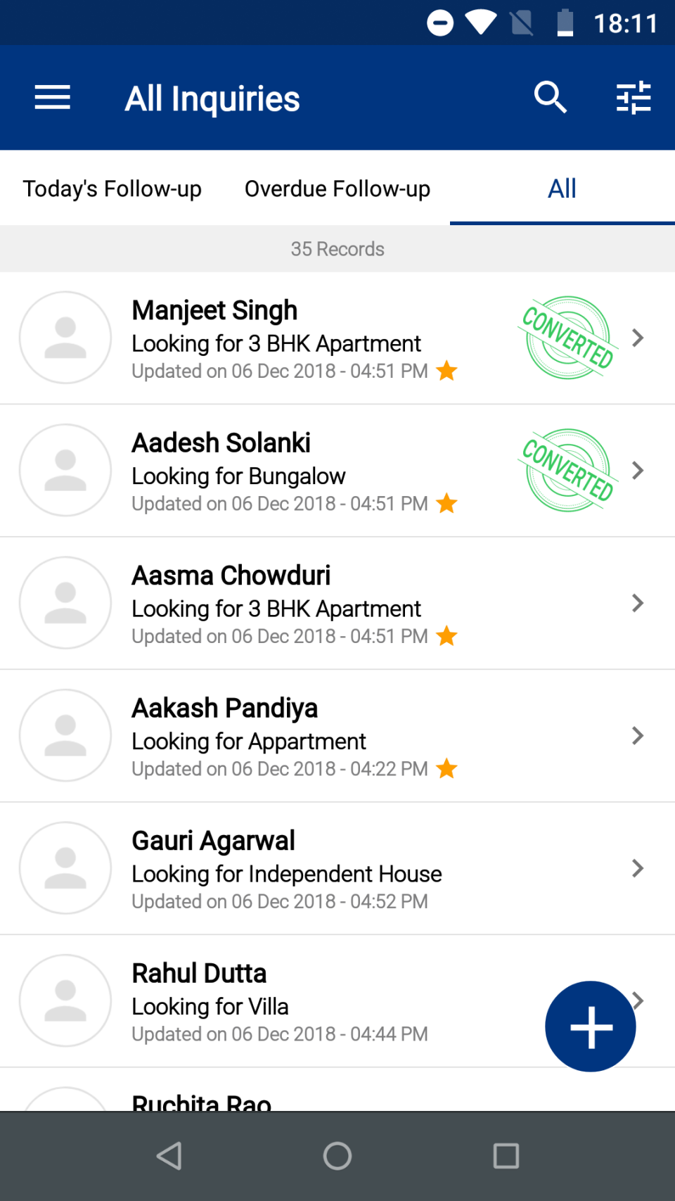 screenshot of DaeBuild CRM